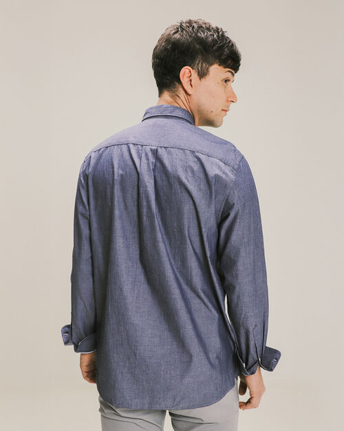 Camisa Manga Larga Azul